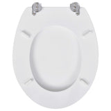 NNEVL Toilet Seats with Lids 2 pcs MDF White