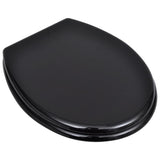 NNEVL Toilet Seats with Lids 2 pcs MDF Black