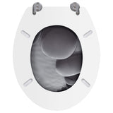 NNEVL Toilet Seats with Lids 2 pcs MDF Stones