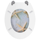 NNEVL Toilet Seats with Lids 2 pcs MDF Sea Star
