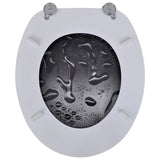 NNEVL Toilet Seats with Lids 2 pcs MDF Water