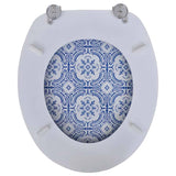 NNEVL Toilet Seats with Lids 2 pcs MDF Porcelain