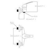 NNEVL Mixer Showers 2 pcs