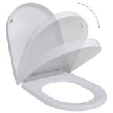 NNEVL Toilet Seats with Soft Close Lids 2 pcs Plastic White