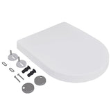 NNEVL Toilet Seats with Soft Close Lids 2 pcs Plastic White