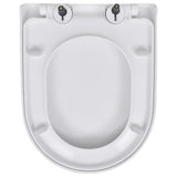 NNEVL Toilet Seats with Soft Close Lids 2 pcs Plastic White