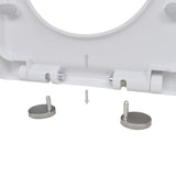 NNEVL Toilet Seats with Soft Close Lids 2 pcs Plastic White