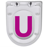 NNEVL Toilet Seats with Soft Close Lids 2 pcs Plastic White