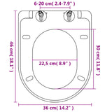 NNEVL Toilet Seats with Soft Close Lids 2 pcs Plastic White