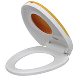 NNEVL Toilet Seats with Soft Close Lids 2 pcs Plastic White and Yellow