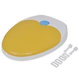 NNEVL Toilet Seats with Soft Close Lids 2 pcs Plastic White and Yellow