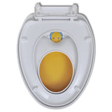 NNEVL Toilet Seats with Soft Close Lids 2 pcs Plastic White and Yellow