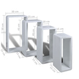 NNEVL Wall Cube Shelves 8 pcs White