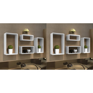 NNEVL Wall Cube Shelves 8 pcs White