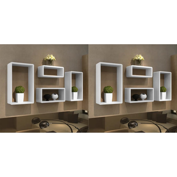 NNEVL Wall Cube Shelves 8 pcs White