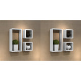 NNEVL Wall Cube Shelves 6 pcs White