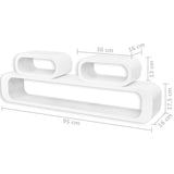 NNEVL Wall Cube Shelves 6 pcs White