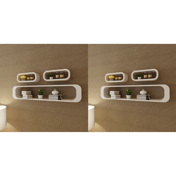 NNEVL Wall Cube Shelves 6 pcs White