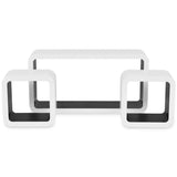 NNEVL Wall Cube Shelves 6 pcs White and Black
