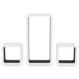 NNEVL Wall Cube Shelves 6 pcs White and Black