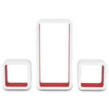 NNEVL Wall Cube Shelves 6 pcs White and Red