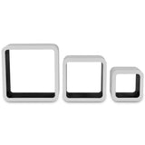 NNEVL Wall Cube Shelves 6 pcs White and Black