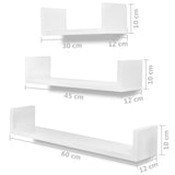 NNEVL Wall Shelves 6 pcs White