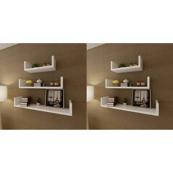NNEVL Wall Shelves 6 pcs White