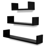 NNEVL Wall Shelves 6 pcs Black