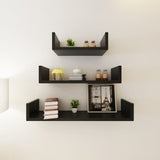 NNEVL Wall Shelves 6 pcs Black