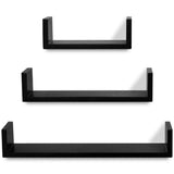 NNEVL Wall Shelves 6 pcs Black