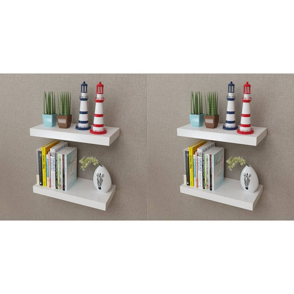 NNEVL Wall Shelves 4 pcs White 40 cm