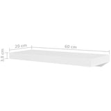 NNEVL Wall Shelves 4 pcs White 60 cm