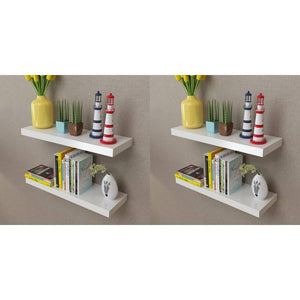 NNEVL Wall Shelves 4 pcs White 60 cm