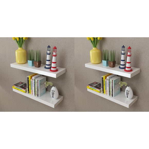 NNEVL Wall Shelves 4 pcs White 60 cm