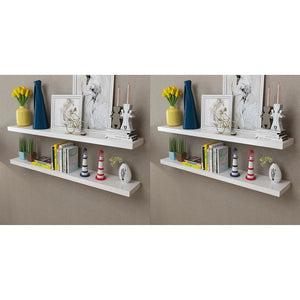 NNEVL Wall Shelves 4 pcs White 120 cm