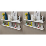 NNEVL Wall Shelves 4 pcs White 120 cm
