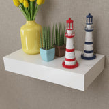 NNEVL Floating Wall Shelves with Drawers 2 pcs White 48 cm