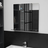 NNEVL Wall Mirror with Shelf 50x50 cm Tempered Glass