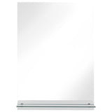 NNEVL Wall Mirror with Shelf 40x60 cm Tempered Glass
