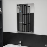 NNEVL Wall Mirror with Shelf 40x60 cm Tempered Glass