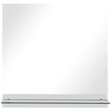 NNEVL Wall Mirror with Shelf 60x60 cm Tempered Glass