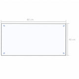 NNEVL Kitchen Backsplash Transparent 80x40 cm Tempered Glass