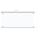 NNEVL Kitchen Backsplash Transparent 90x40 cm Tempered Glass