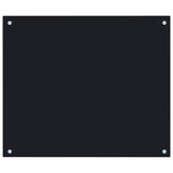 NNEVL Kitchen Backsplash Black 70x60 cm Tempered Glass