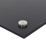 NNEVL Kitchen Backsplash Black 70x60 cm Tempered Glass