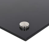 NNEVL Kitchen Backsplash Black 80x40 cm Tempered Glass