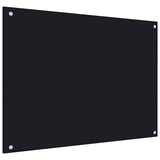 NNEVL Kitchen Backsplash Black 80x60 cm Tempered Glass