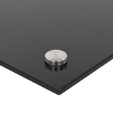 NNEVL Kitchen Backsplash Black 80x60 cm Tempered Glass