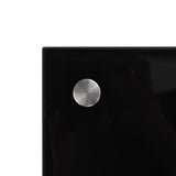 NNEVL Kitchen Backsplash Black 90x50 cm Tempered Glass